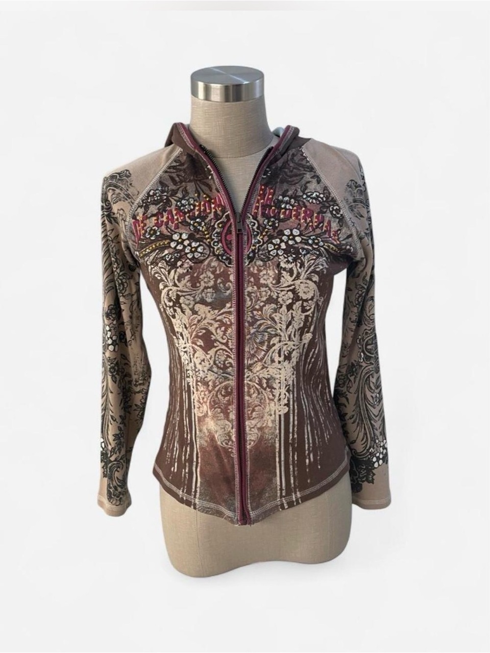 vanilla sugar vintage grunge y2k zip up jacket top whimsygoth
